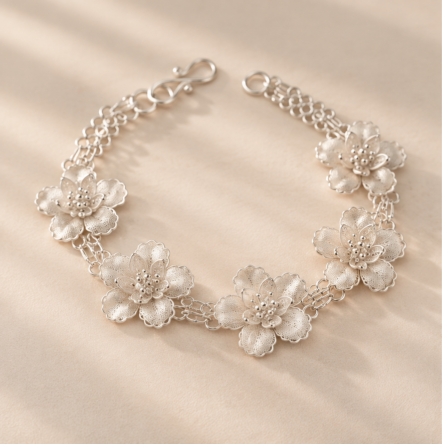FLORA — bracelets in 925 sterling silver